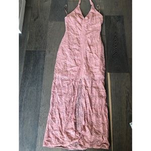 Lace Maxi Halter Dress